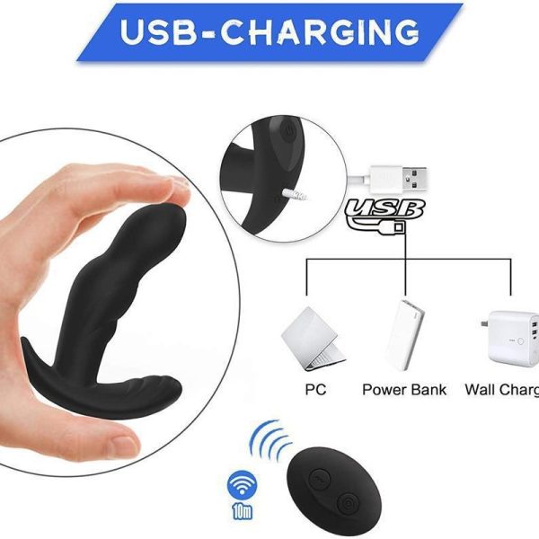 Unisex vibrating masturbation egg and anal plug massage stick