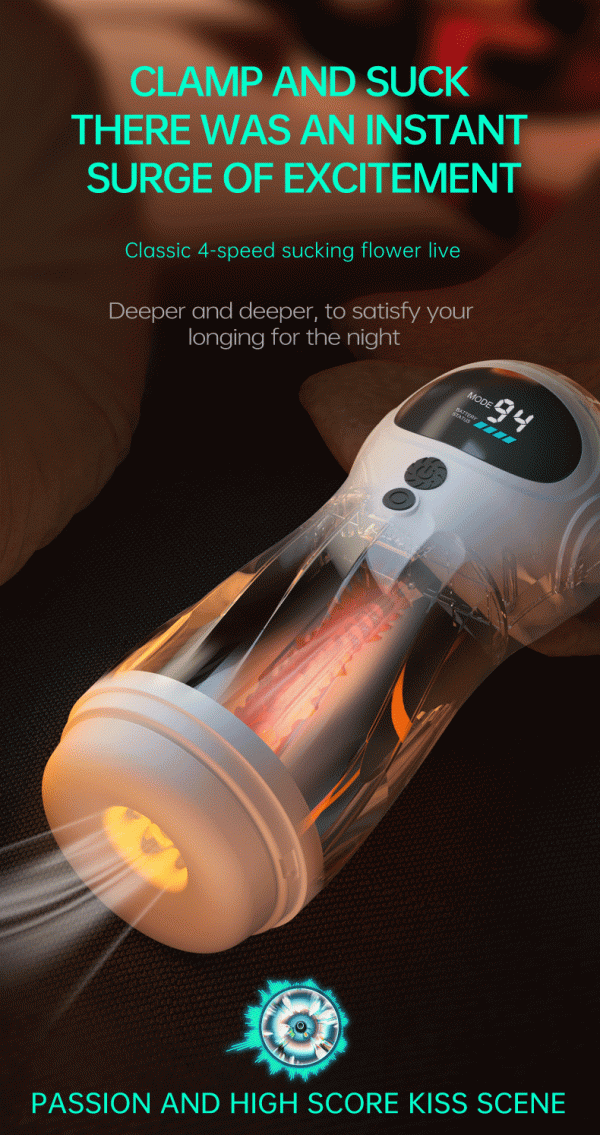 Men's silicone intelligent sucking vibration masturbation sperm extraction masturbator - Image 9