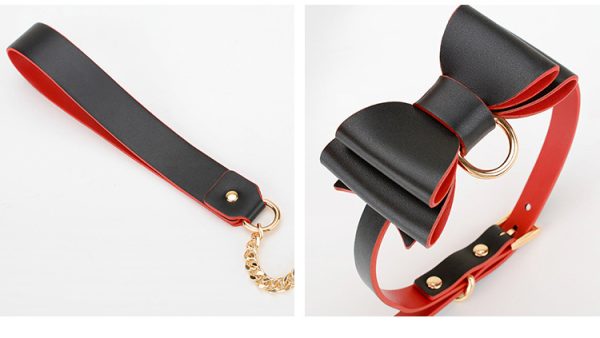 BDSM alternative fun storage PU leather material bow bondage training set (10 pieces)