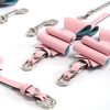 BDSM alternative fun high-end genuine leather female companion bondage training set (17 pieces)