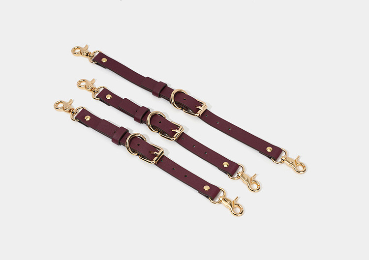 BDSM alternative sexy high-end PU leather material female companion bondage training set (16-piece set)