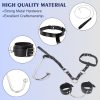 Adult hand and foot cuffs plus anal hook all-in-one wearable restraint traction sex toy
