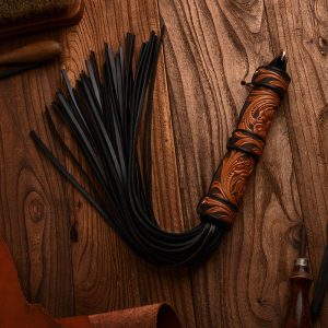 High-end adult hand-carved SM fun training cowhide whip