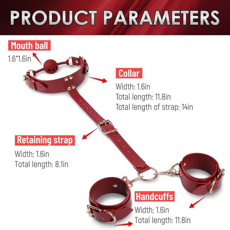 sm alternative fun backhand bondage and mouth gag ball PU leather bondage sex toys
