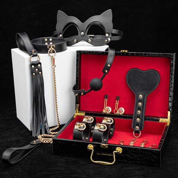 BDSM alternative fun bondage traction punishment set bondage sex toys (8-piece set)
