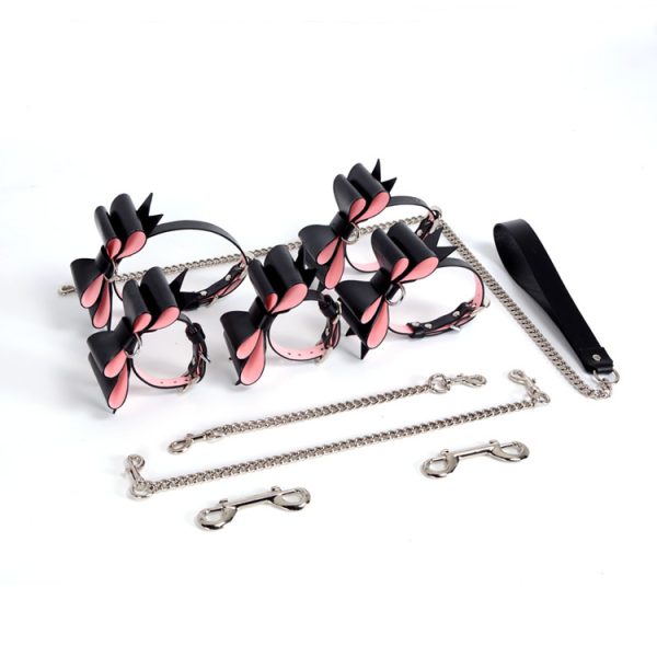 BDSM alternative fun high-end genuine leather female companion bondage training set (17 pieces) - Image 6