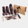BDSM alternative sexy high-end PU leather material female companion bondage training set (16-piece set)