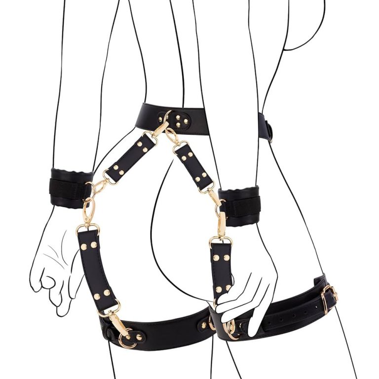 Adult backhand tied leather sex training bondage props - Image 11