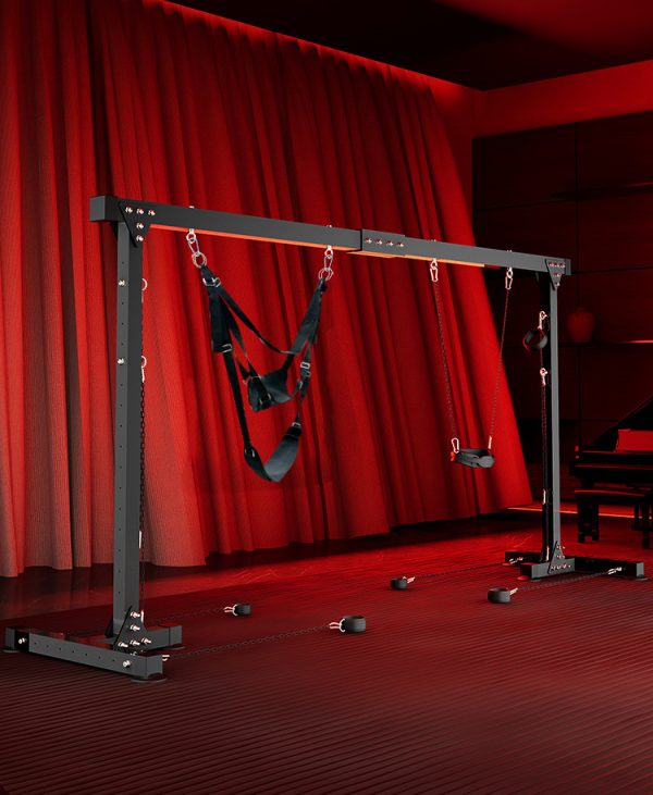Sex classroom: double fun training bondage door frame