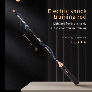 Adult sex electric shock leather spanking training stick female slave punishment torture instrument