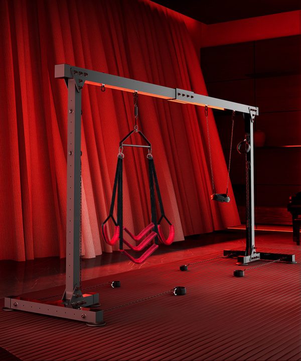 Sex classroom: double fun training bondage door frame