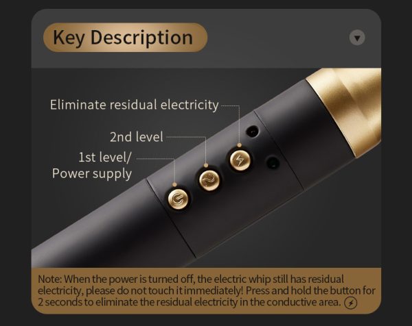 Adult sex electric shock leather spanking training stick female slave punishment torture instrument