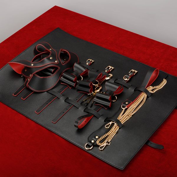 High-end adult SM training torture tool fun first layer leather bondage set (10 pieces) - Image 3
