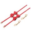 BDSM alternative fun red bow leather bondage training set (9 pieces)