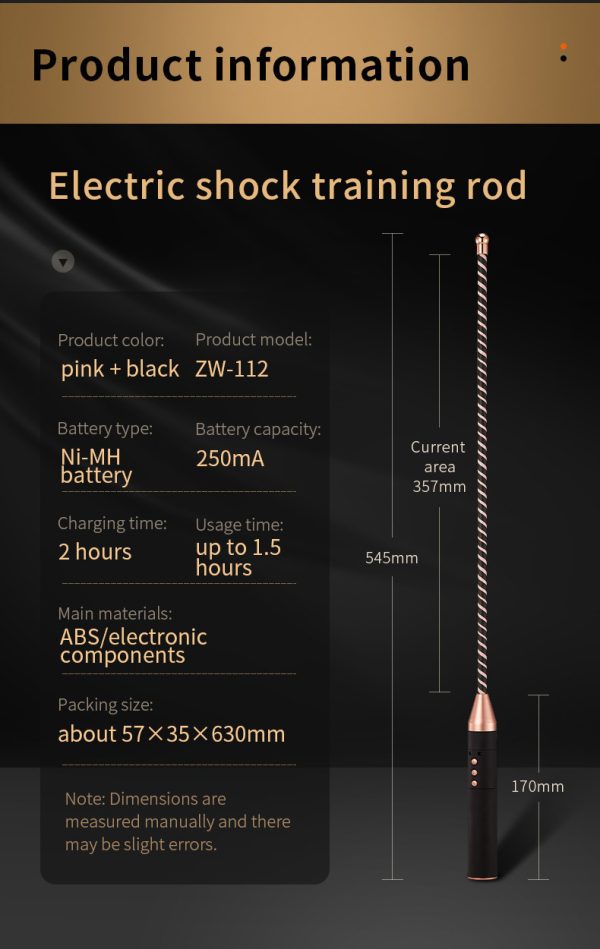 Adult sex electric shock leather spanking training stick female slave punishment torture instrument - Image 23