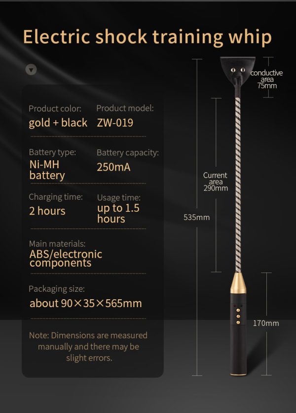 Adult sex electric shock leather spanking training stick female slave punishment torture instrument