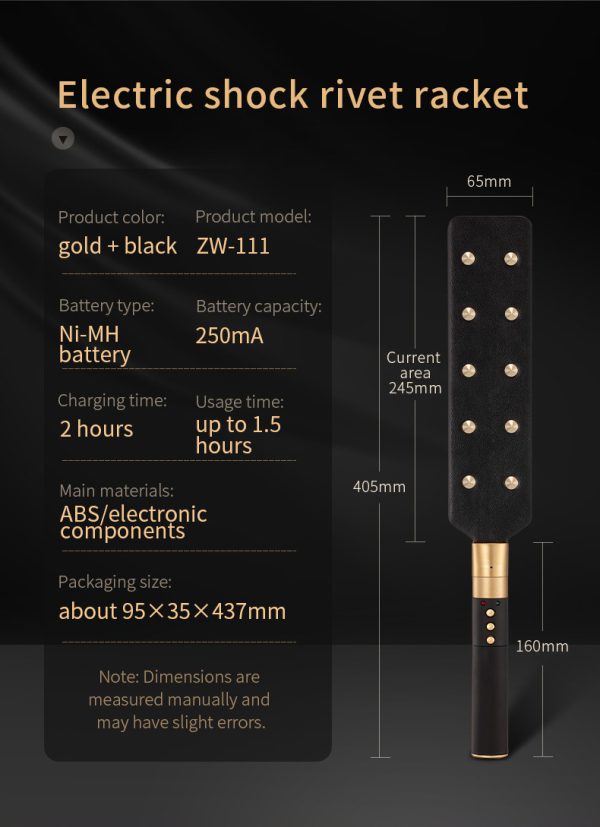 Adult sex electric shock leather spanking training stick female slave punishment torture instrument - Image 26