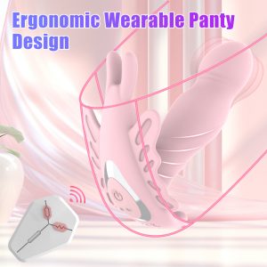 Women's wearable peristaltic adult remote control erotic masturbation device for outdoor use