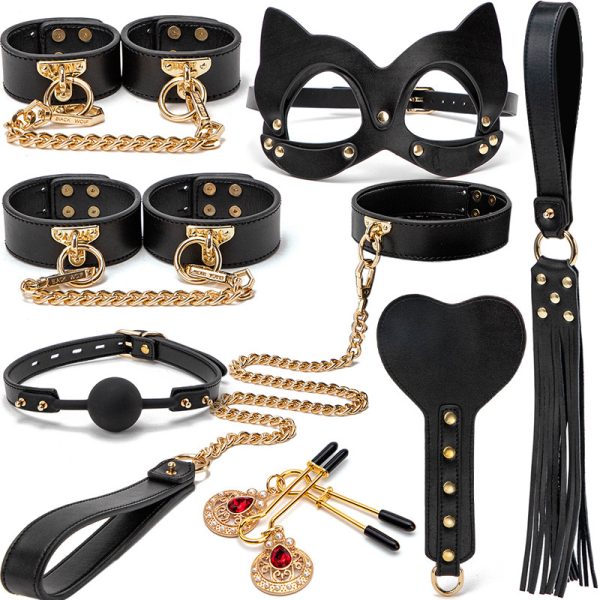 BDSM alternative fun bondage traction punishment set bondage sex toys (8-piece set)