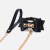 BDSM alternative black bow leather bondage training set (7 pieces)