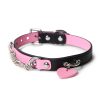 Small leather pink and black sexy traction collar