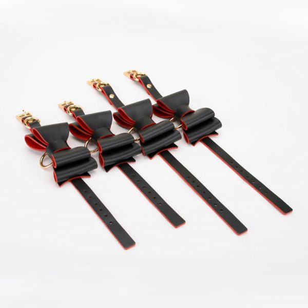 High-end adult SM training torture tool fun first layer leather bondage set (10 pieces)