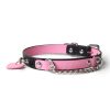 Small leather pink and black sexy traction collar