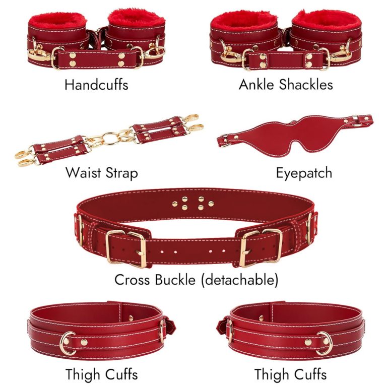 Adult backhand tied leather sex training bondage props - Image 6