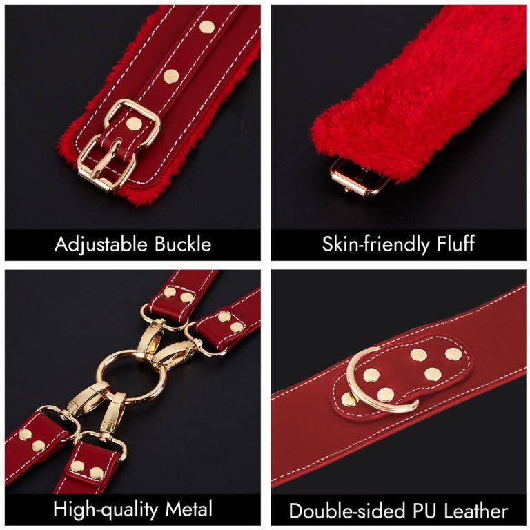 Adult backhand tied leather sex training bondage props - Image 7