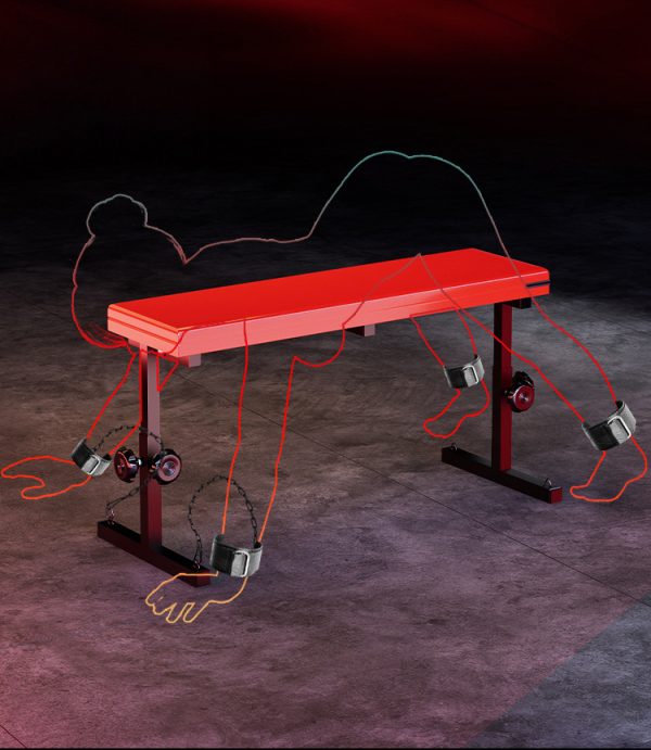 Sex classroom auxiliary sex flirting wooden horse stool - Image 8