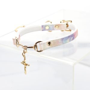 Original design handmade cross collar (with leash)