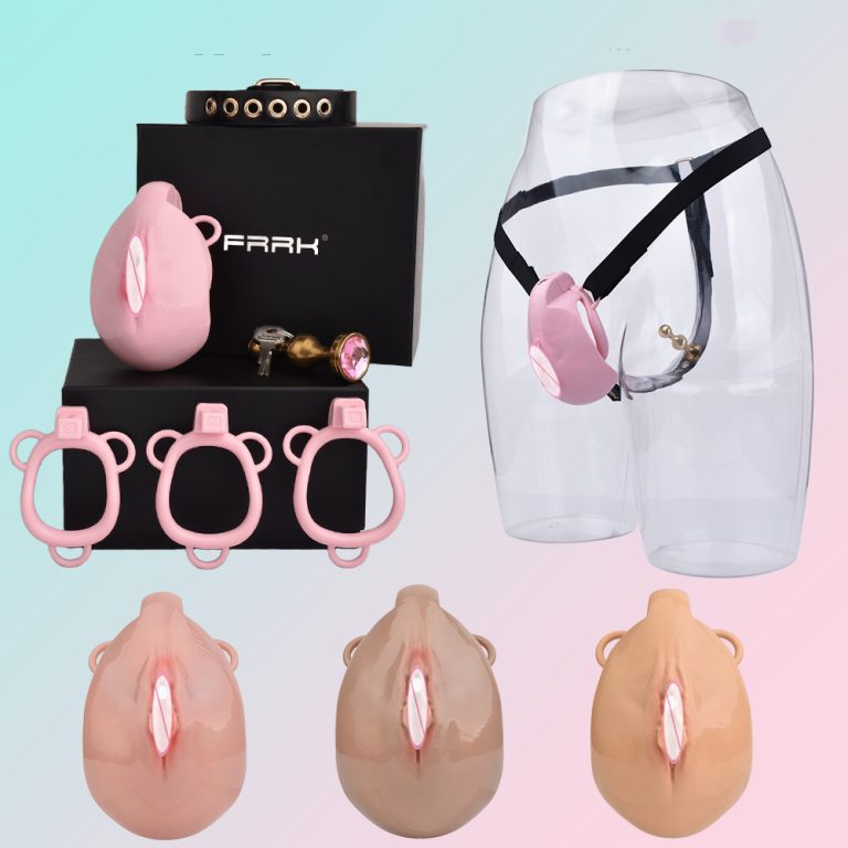 TS imitates women's genitals wearable chastity pants - Image 4