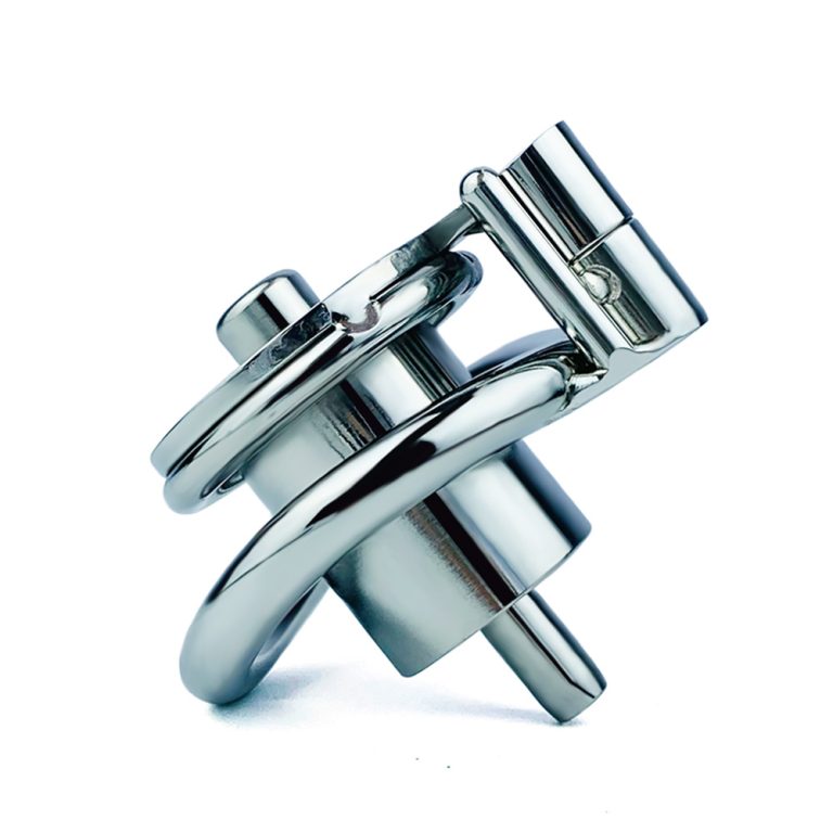 Male penis compression chastity lock (including catheter)