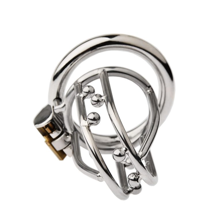 Men's Stainless Steel Penis Cage Chastity Lock - Image 12