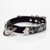 Original design niche laser punk style snakeskin pattern traction collar (including leash)