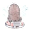 Men's stainless steel braided mesh chastity lock