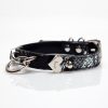 Original design niche laser punk style snakeskin pattern traction collar (including leash)