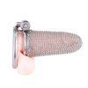 Men's stainless steel braided mesh chastity lock