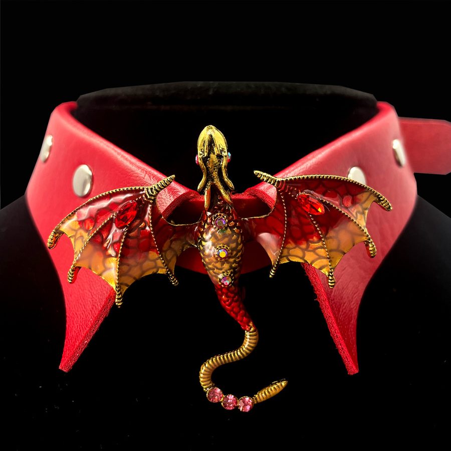 Original design niche punk style Charmander stand collar (without leash)