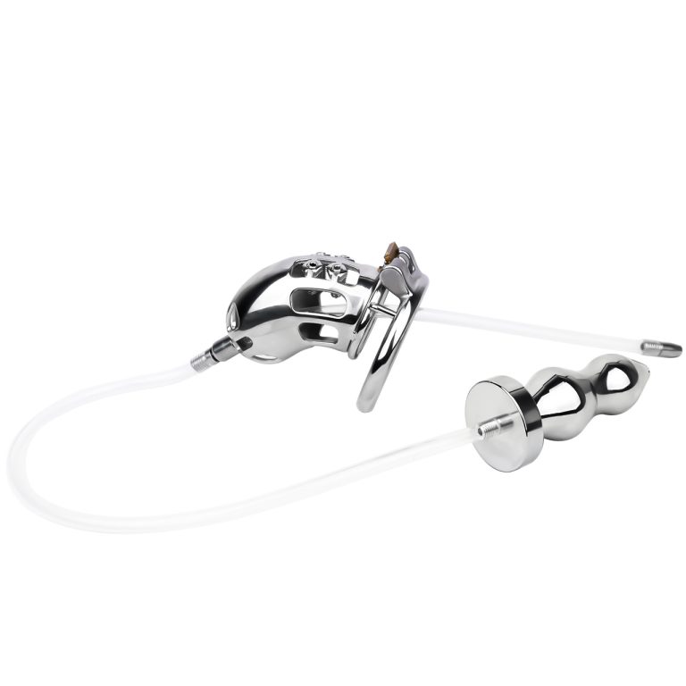 Men's urinary catheter anal plug bondage chastity lock (wearable type)