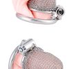 Men's stainless steel braided mesh chastity lock