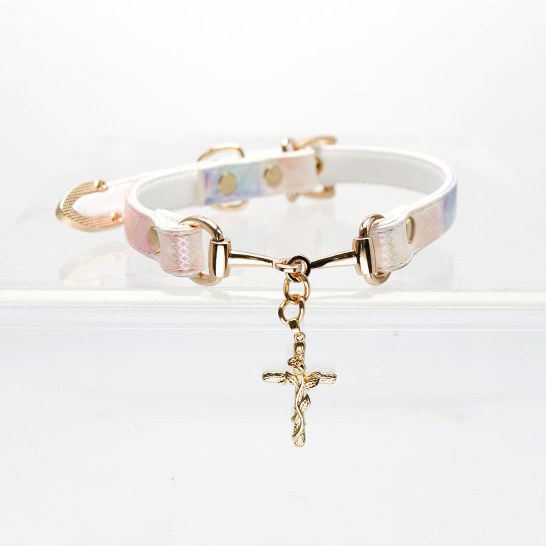 Original design handmade cross collar (with leash)
