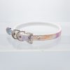 Original design niche green stone pendant PUPPY collar (with leash)