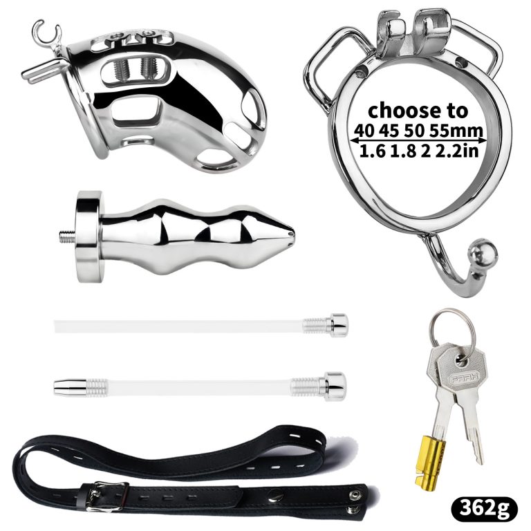 Men's urinary catheter anal plug bondage chastity lock (wearable type)