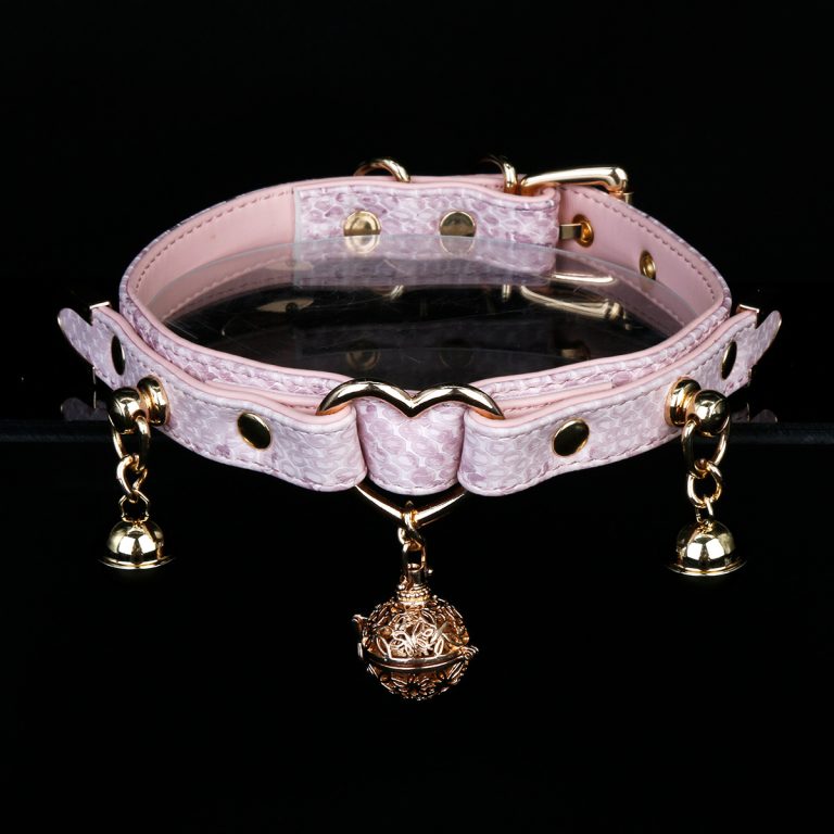 Original design niche heart-shaped detachable bell sm choker (with leash)
