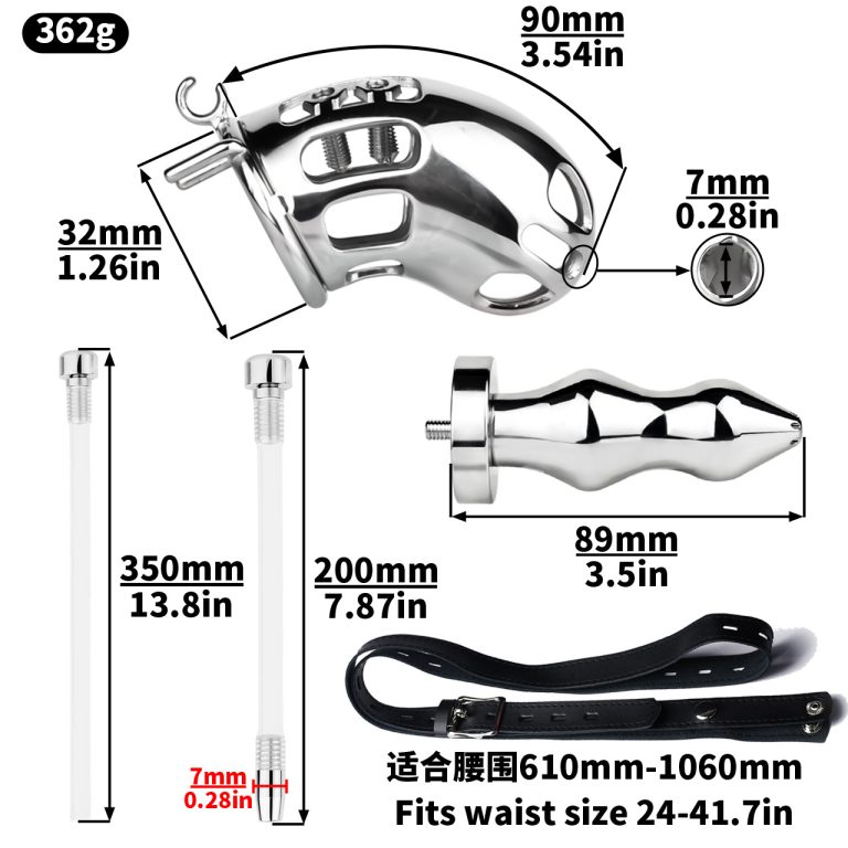 Men's urinary catheter anal plug bondage chastity lock (wearable type) - Image 24