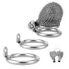 Men's stainless steel braided mesh chastity lock