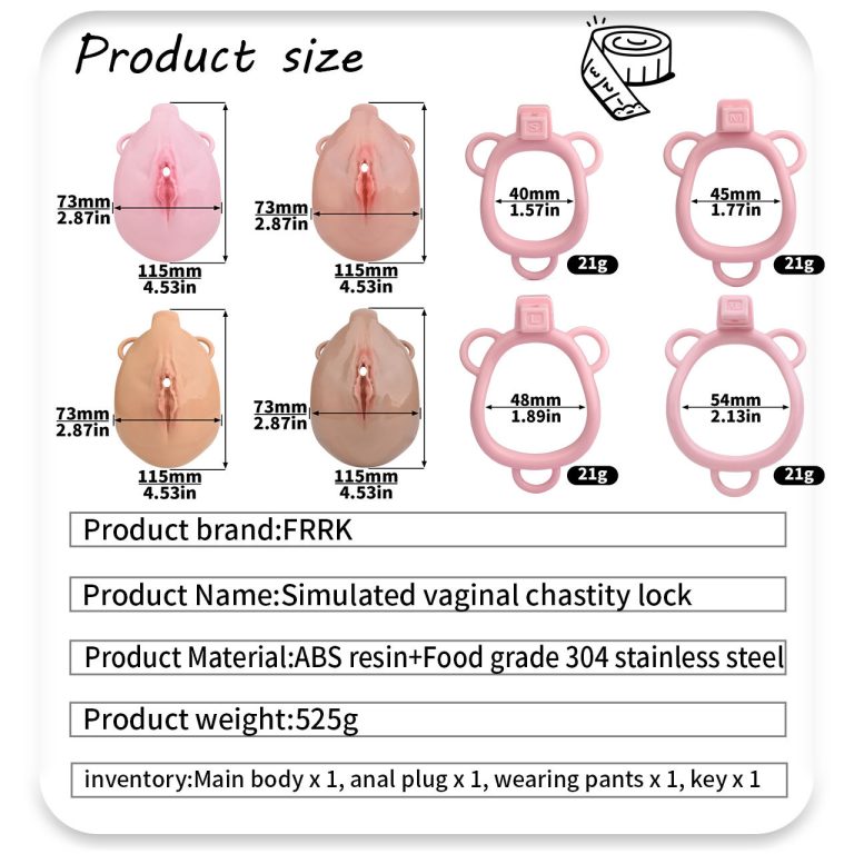 TS imitates women's genitals wearable chastity pants - Image 6