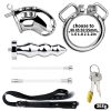 Men's urinary catheter anal plug bondage chastity lock (wearable type)