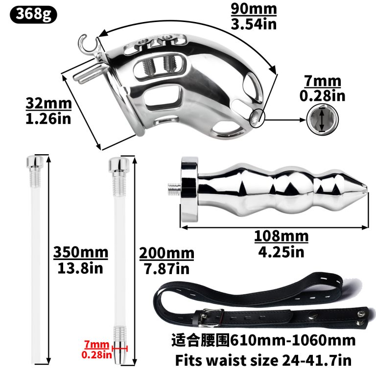 Men's urinary catheter anal plug bondage chastity lock (wearable type) - Image 34